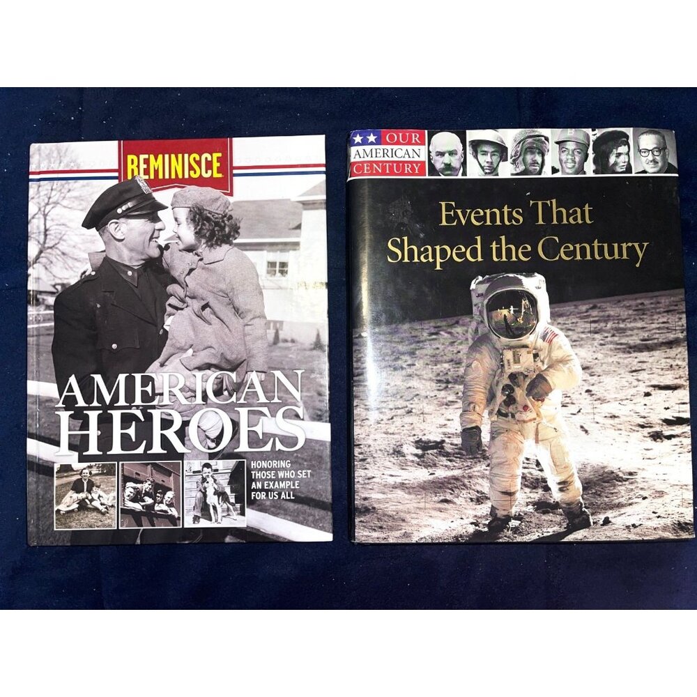 American History Events Photographic Books Time/Life Heroes Nonfiction Set of 2